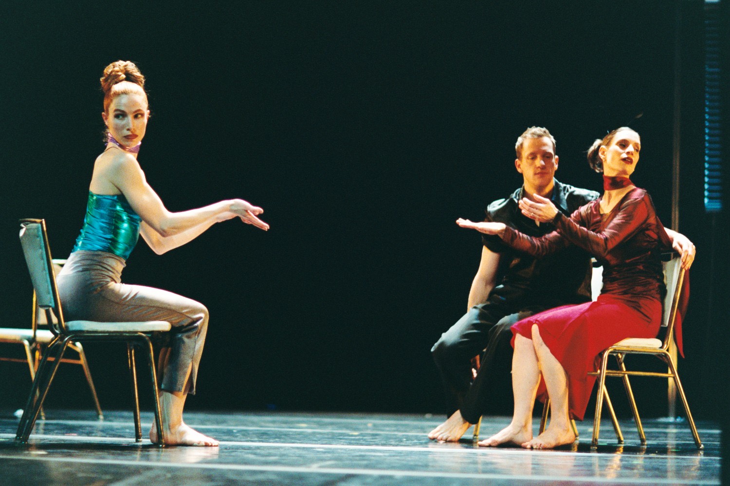 Susan Marshall & Company “One and Only You” — dancers Kristen Hollinsworth, Steven Fetherhoff and Krista Langberg. Photo © Rosalie O’Connor.
